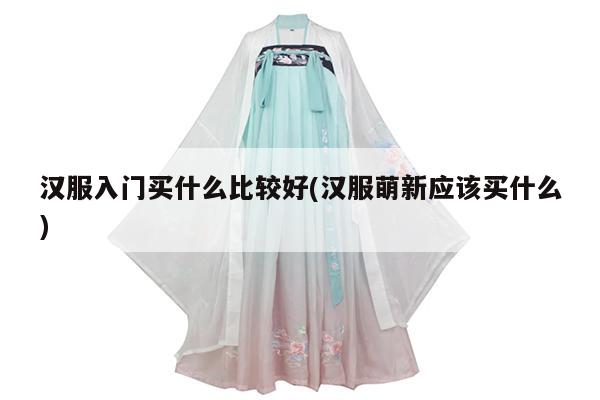 汉服入门买什么比较好(汉服萌新应该买什么)