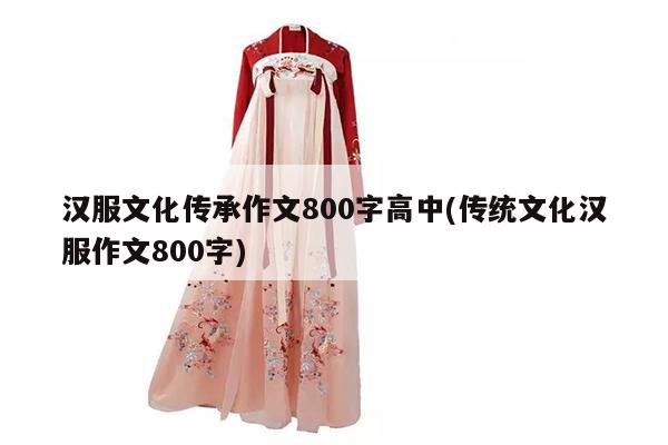 汉服文化传承作文800字高中(传统文化汉服作文800字)