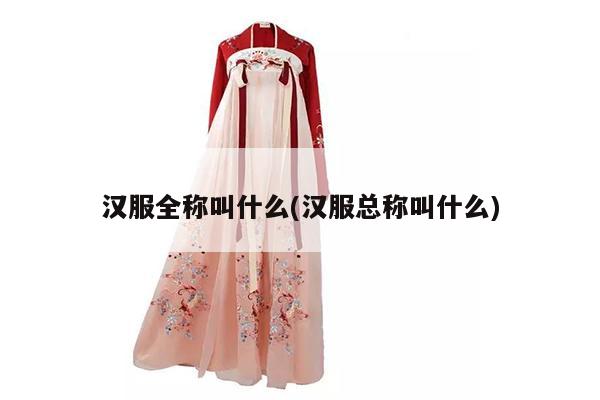 汉服全称叫什么(汉服总称叫什么)