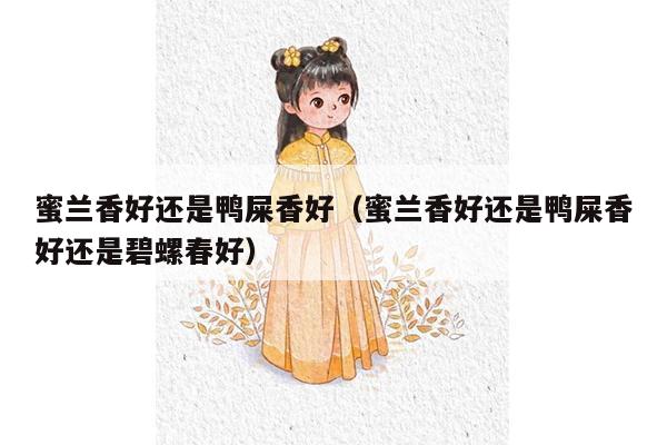 蜜兰香好还是鸭屎香好（蜜兰香好还是鸭屎香好还是碧螺春好）